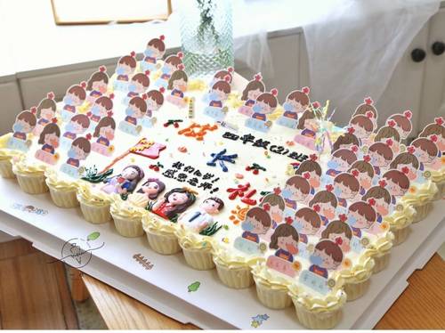 中考高考班级毕业季男孩女孩可写字蛋糕装饰插件手写名字插卡摆件