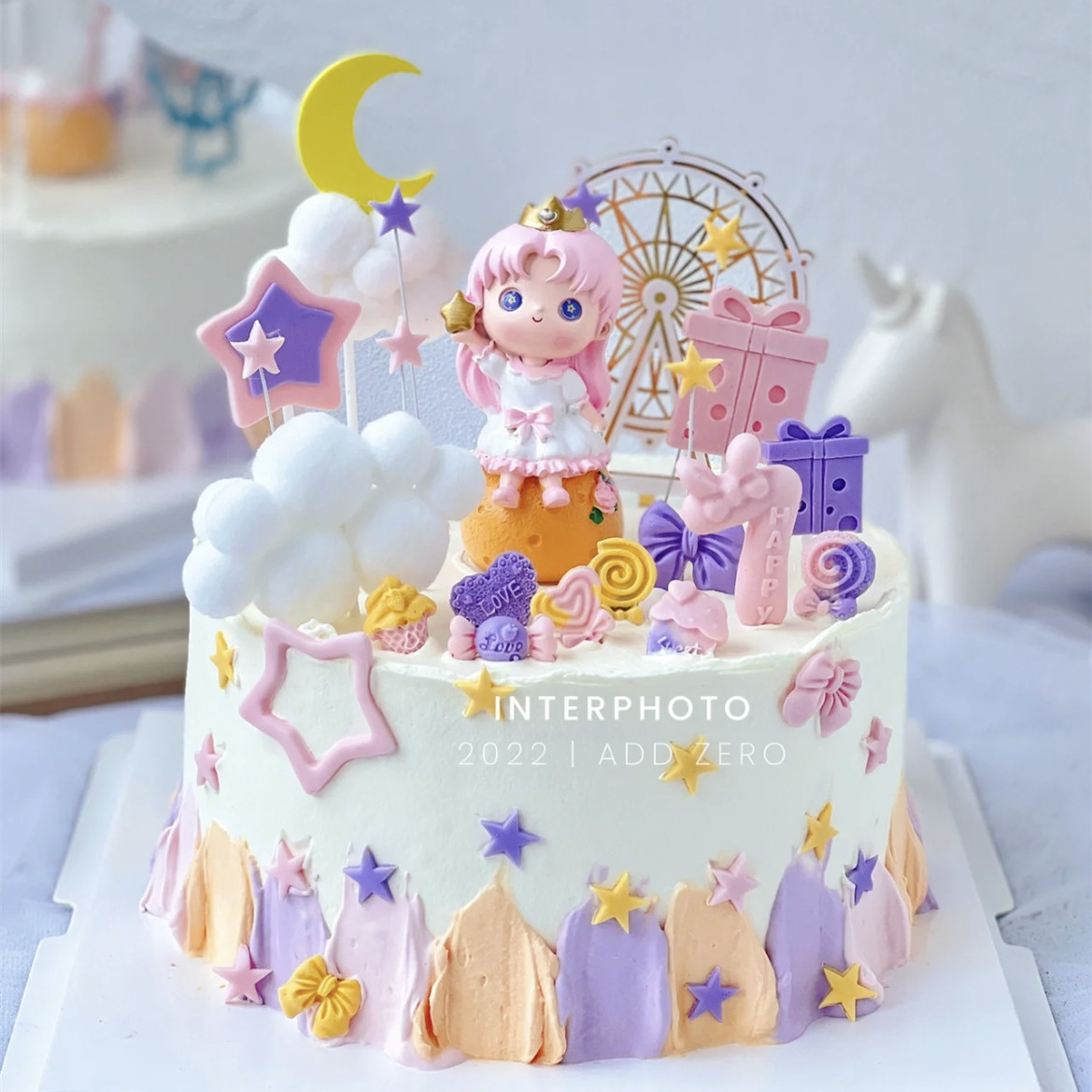 星愿小公主摆件宝宝女孩蛋糕装饰摆件女生一周岁满月100天插件