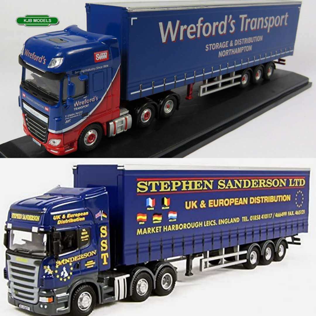 1:76oxford重型美式拖头货柜集装箱运输72卡车合金车限定模型车72