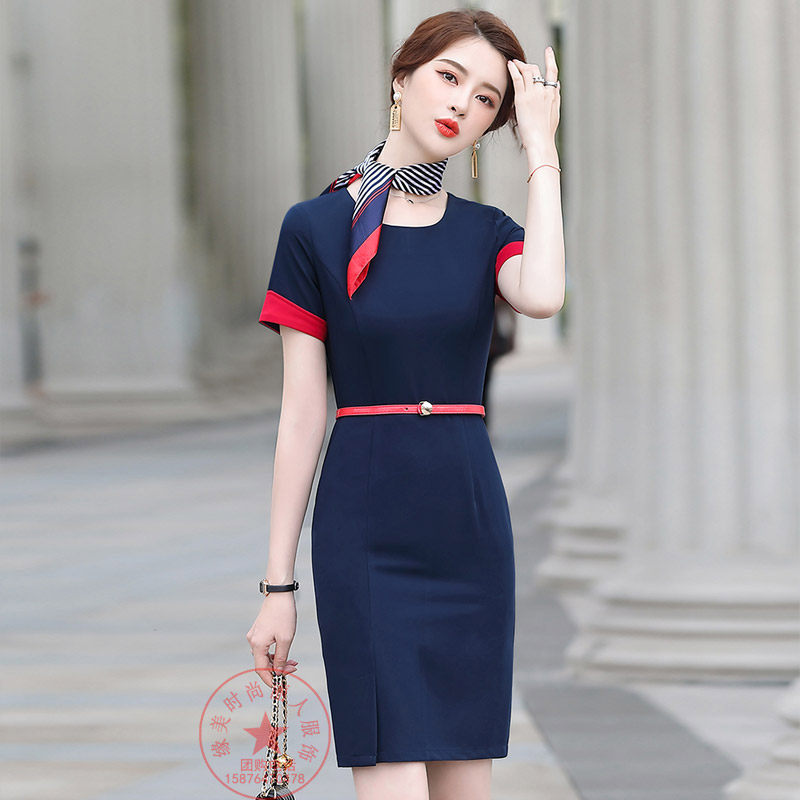 修身显瘦职业连衣裙夏装工作服