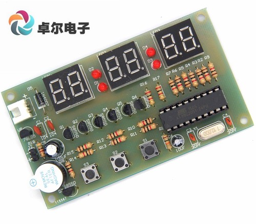 ICSK058A AT89C2051 数字钟套件  多功能6位电子钟DIY散件
