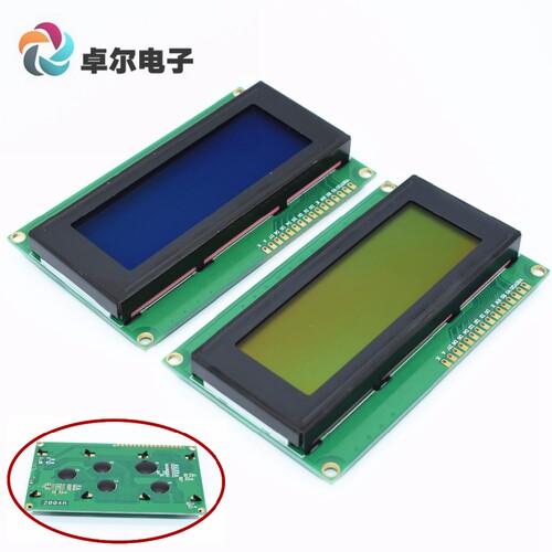 2004A液晶屏J204A字符显示液晶模块20*4 5V LCD/LCM蓝屏 黄绿屏