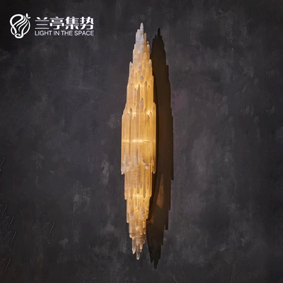 代工出口Timothy Oulton天然水晶原石冰冻壁灯SELENITE SCONCE