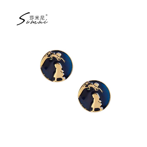 梦幻耳钉莎米尼18K包金
