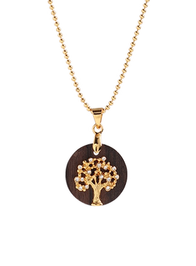 sumni莎米尼18K包金许愿树短项链