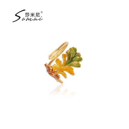 sumni莎米尼2022彩色滴釉戒指女