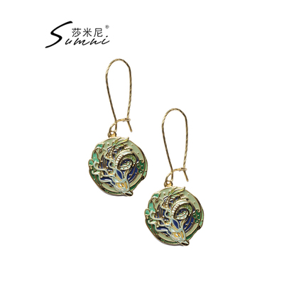 莎米尼铜18k包金通用耳坠