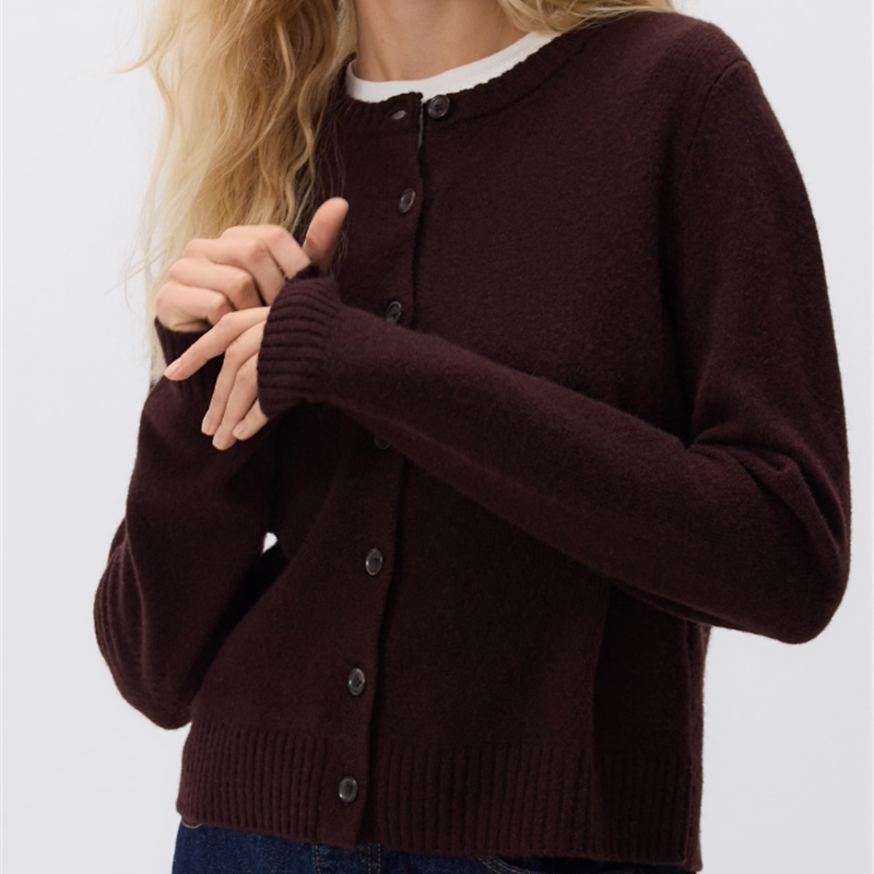 外贸纯元保真 100羊毛偏厚 春季新款单排扣圆领女士纯色针织外套,女装/女士精品,毛针织衫,淘宝优惠券,粉丝福利购,淘宝优惠卷