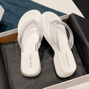 夹脚人字拖鞋女2023新款厚底时尚松糕底拖鞋外穿海边沙滩休闲凉拖