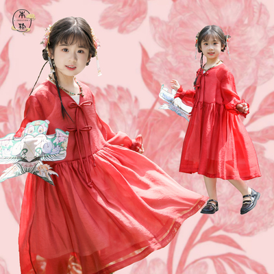 本格女童连衣裙春夏季仿真丝裙子