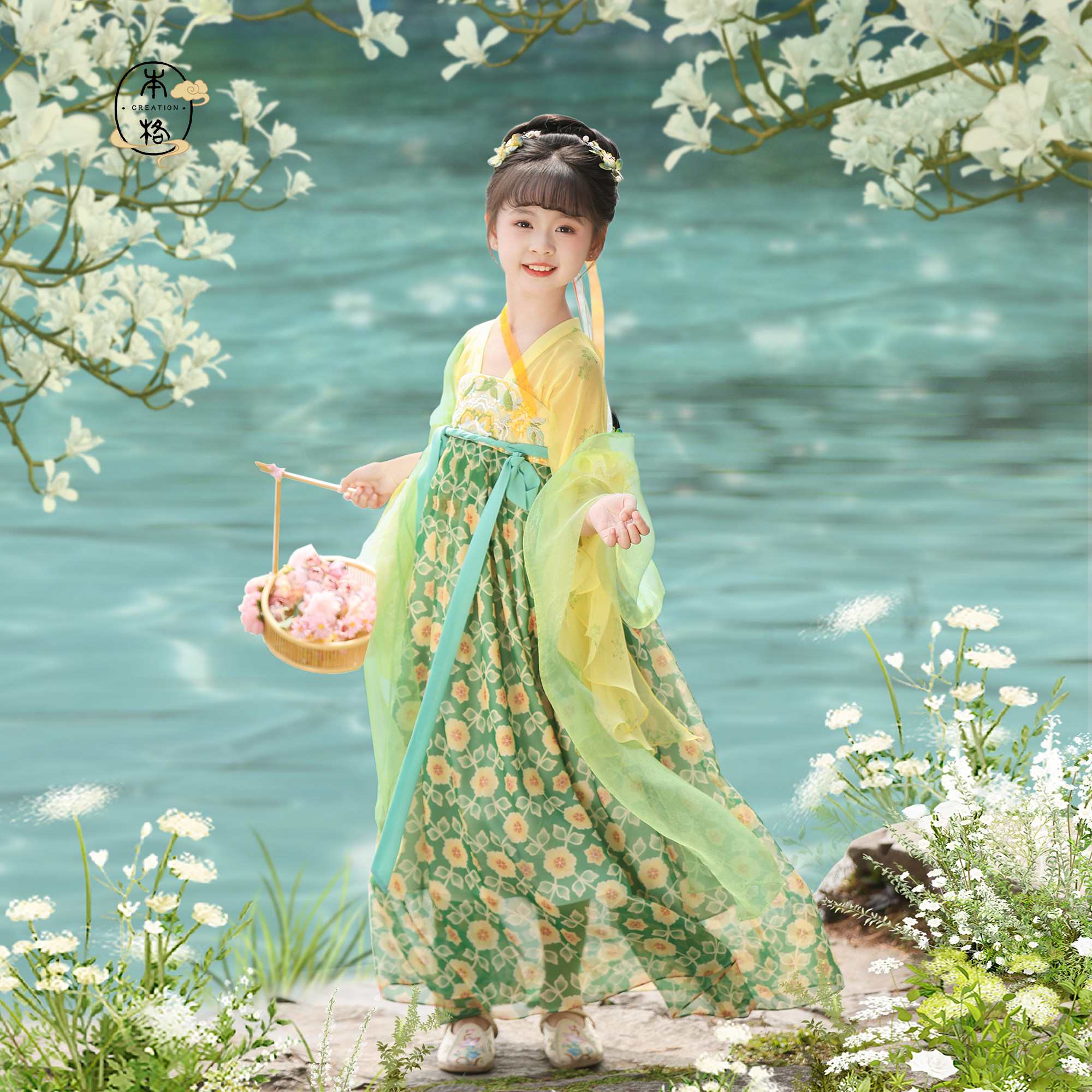 本格汉服薄款春夏季女童连衣裙图片