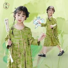 本格原创女童连衣裙春秋2025新款改良长袖旗袍儿童新中式日常装