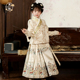 中国风古装 本格汉服女童秋冬2025新款 儿童加绒加厚冬装 古风过年服