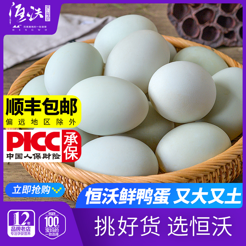 鸭蛋新鲜正宗散养土鲜生鸭蛋新鲜青壳浙江农家30枚青皮鸭子蛋顺丰-封面