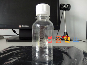 100毫升ml 水剂透明塑料瓶PET液体聚酯瓶小口刻度防盗盖加厚