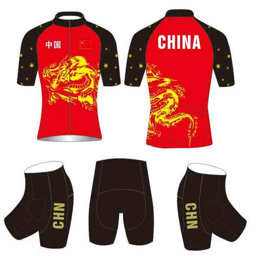 2025新款短道速滑服儿童中国龙夏季短袖分体定制成人训练服轮滑服