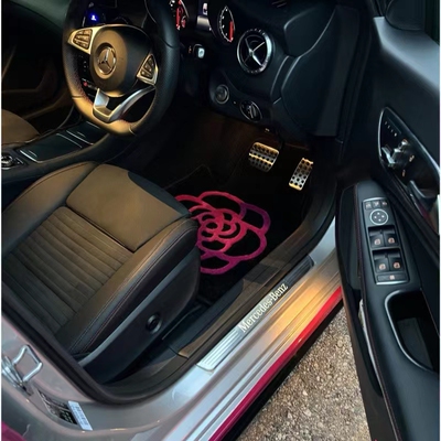 适用于奔驰C260L CLA GLA GLC GLB A200L专用地毯式山茶花脚垫