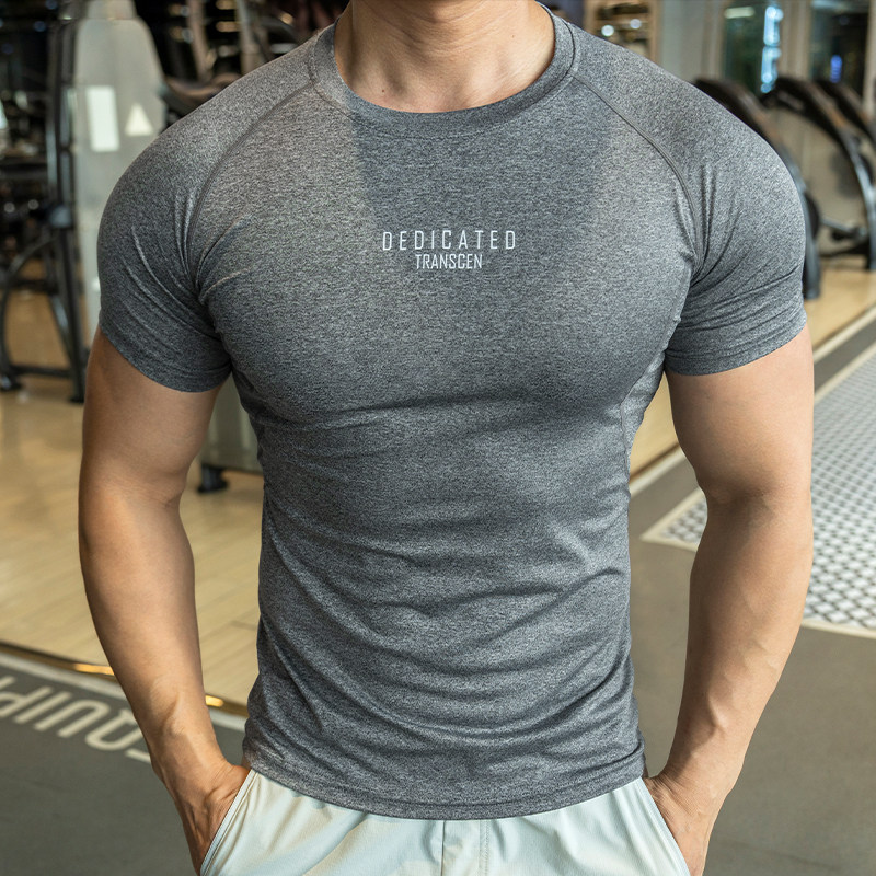健身训练衣男高弹速干透气衣运动紧身衣短袖T恤跑步运动