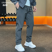 训练户外直筒裤 新款 松紧腰百搭裤 速干防泼加绒保暖运动长裤 男士