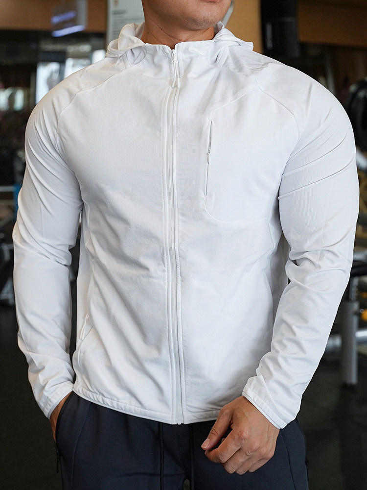 궁극적인 지원 새로운 야외 스포츠 지퍼 탑 남성 피트니스 트레이닝 캐주얼 러닝 후드 재킷 재킷