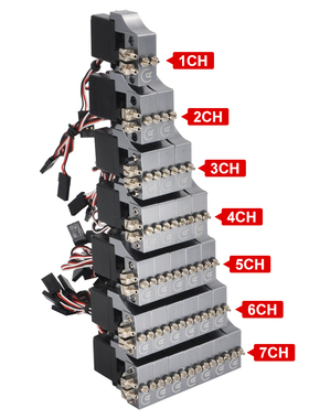 MOTIVE-RC桌面模型微型液压阀块1/2/3/4/5/6/7路静改动小比例专用