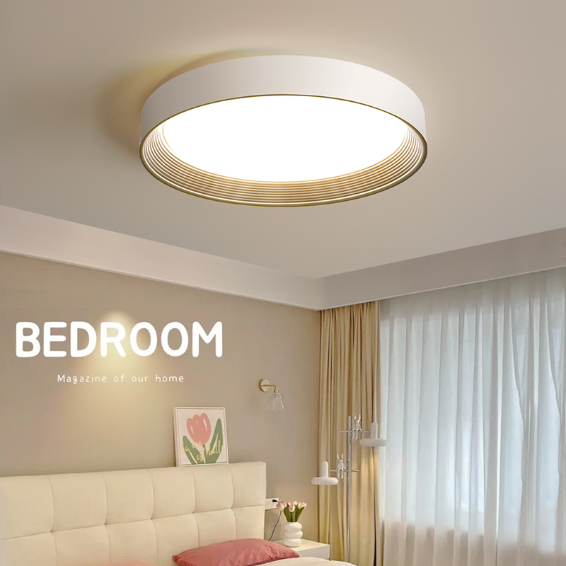 吸顶灯卧室灯现代简约主卧灯房间灯圆形北欧护眼儿童房灯具357