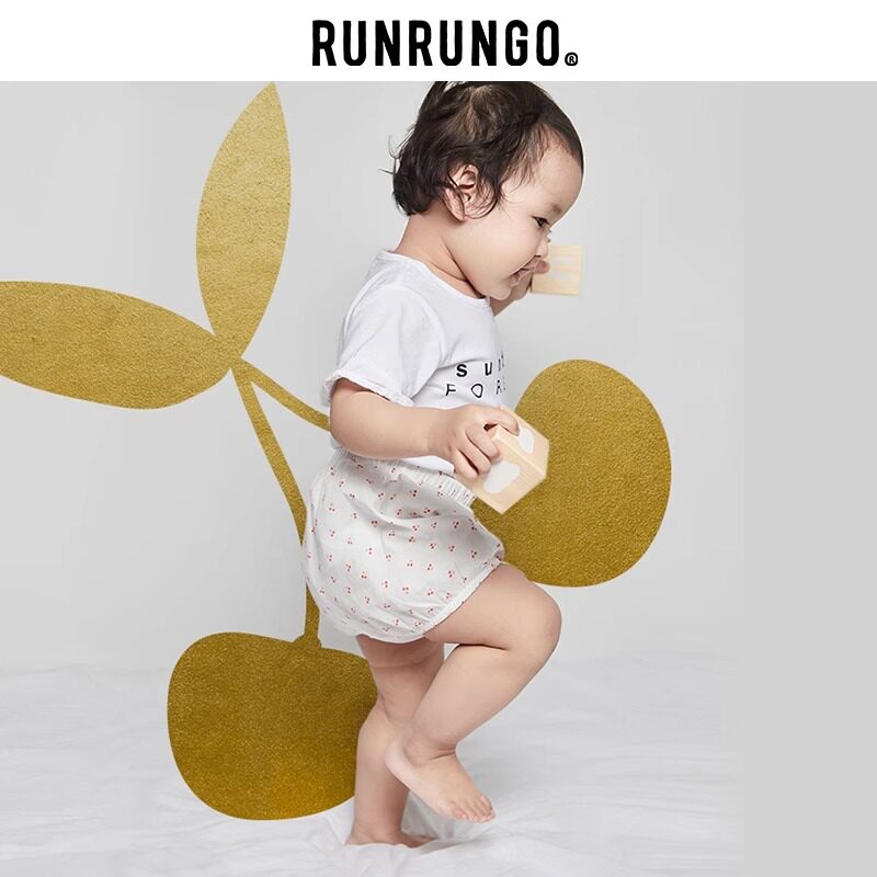 RUNRUNGO宝宝纱布裤子婴裤子