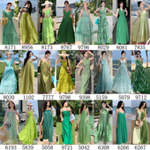 法式 气质牛油果绿色度假风吊带长裙女夏三亚旅行穿搭连衣裙小礼服