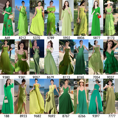 波西米亚海边度假连衣裙女夏