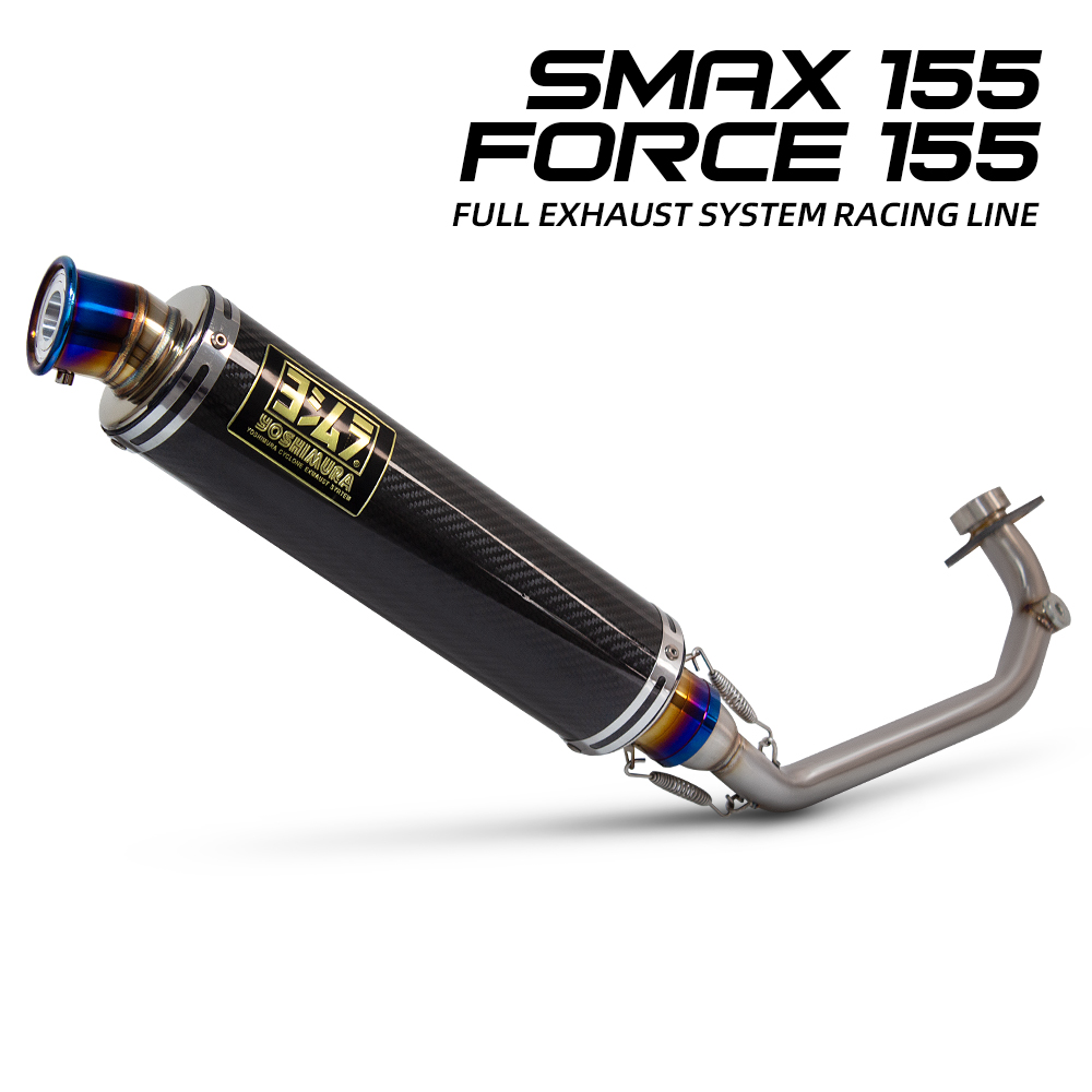 适用于FORCE175SMAX155 FORCE155摩托车改装钛合金前段全段排气管