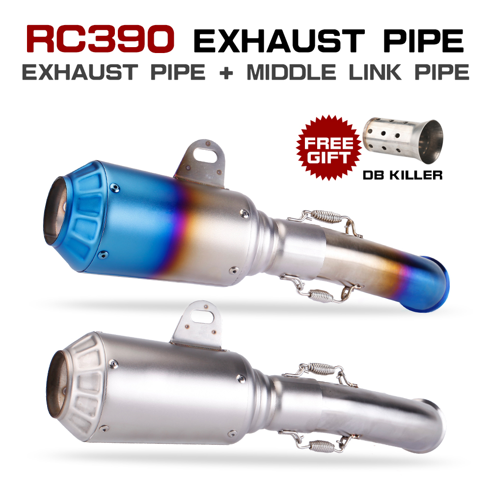 适用DUKE RC390 17-21年 排气管改装 天蝎短排 炮筒式排气