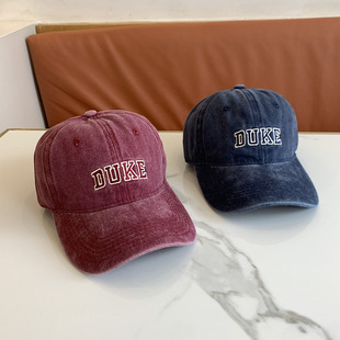 鸭舌帽女百搭新款刺绣字母棒球帽潮流时尚duke学生出游户外防晒男