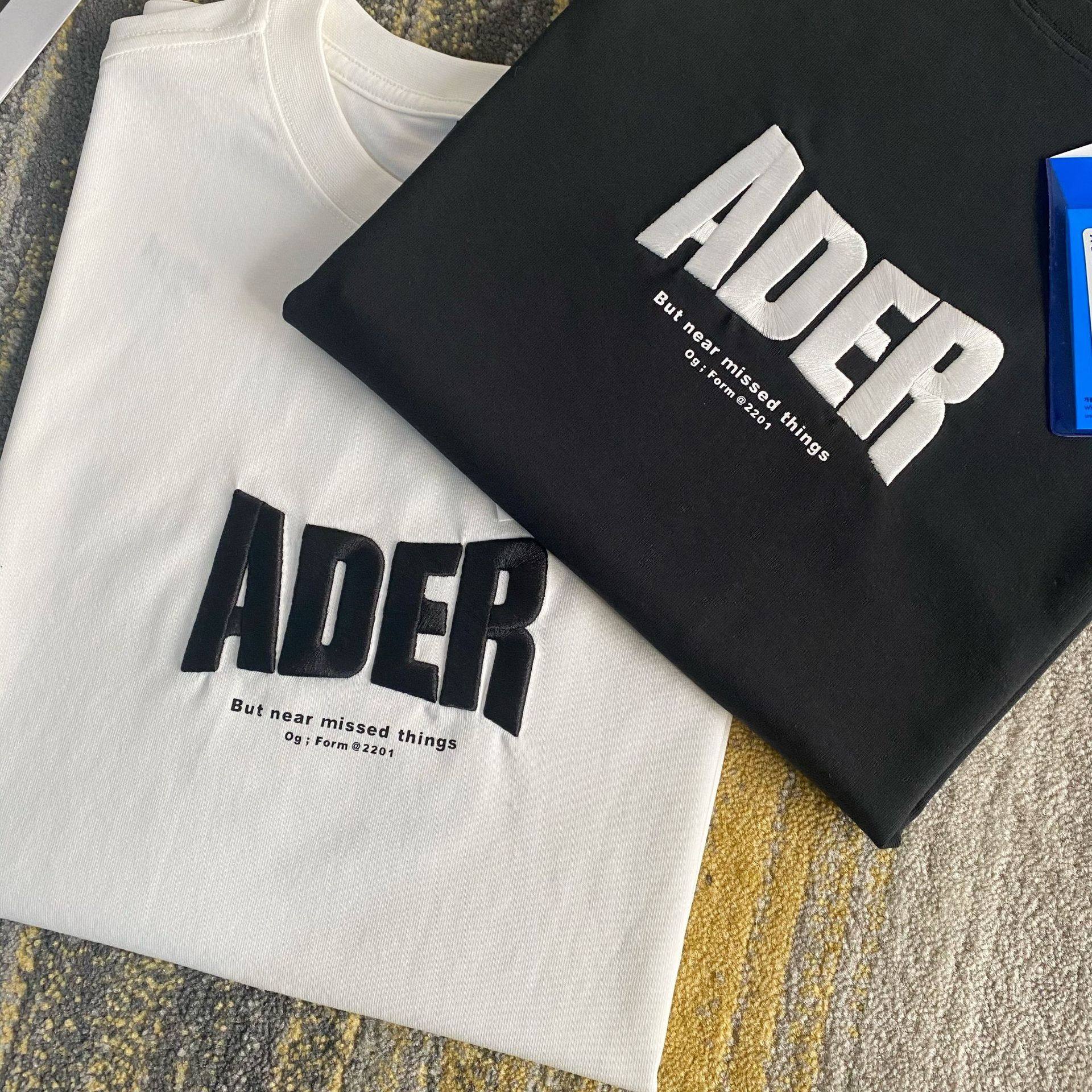 ader error 韩国潮牌百搭纯棉字母logo宽松刺绣t恤短袖男女同款