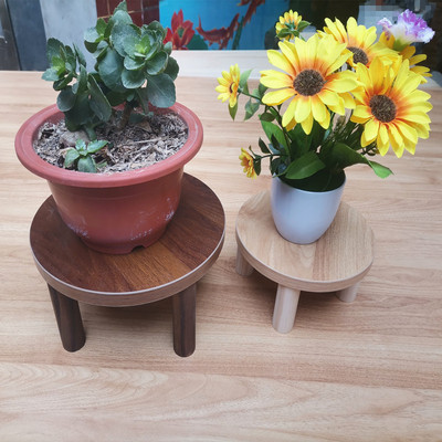 实木底座摆件花盆xiaoxiaohuahua