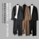 百搭休闲风毛呢西装 秋冬双面磨毛宽松西服套装 垂感弹力男士 外套潮