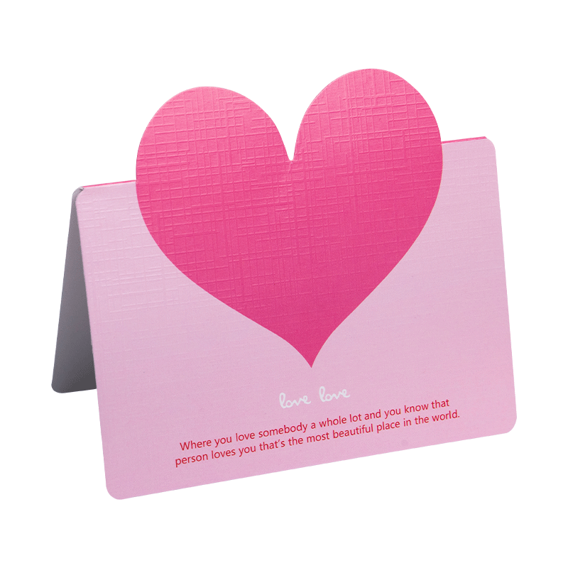 创意小众爱心贺卡带信封情人节七夕节送男朋友女友立体明信片高级感空白生日小卡片代手写鲜花花束花店礼物品