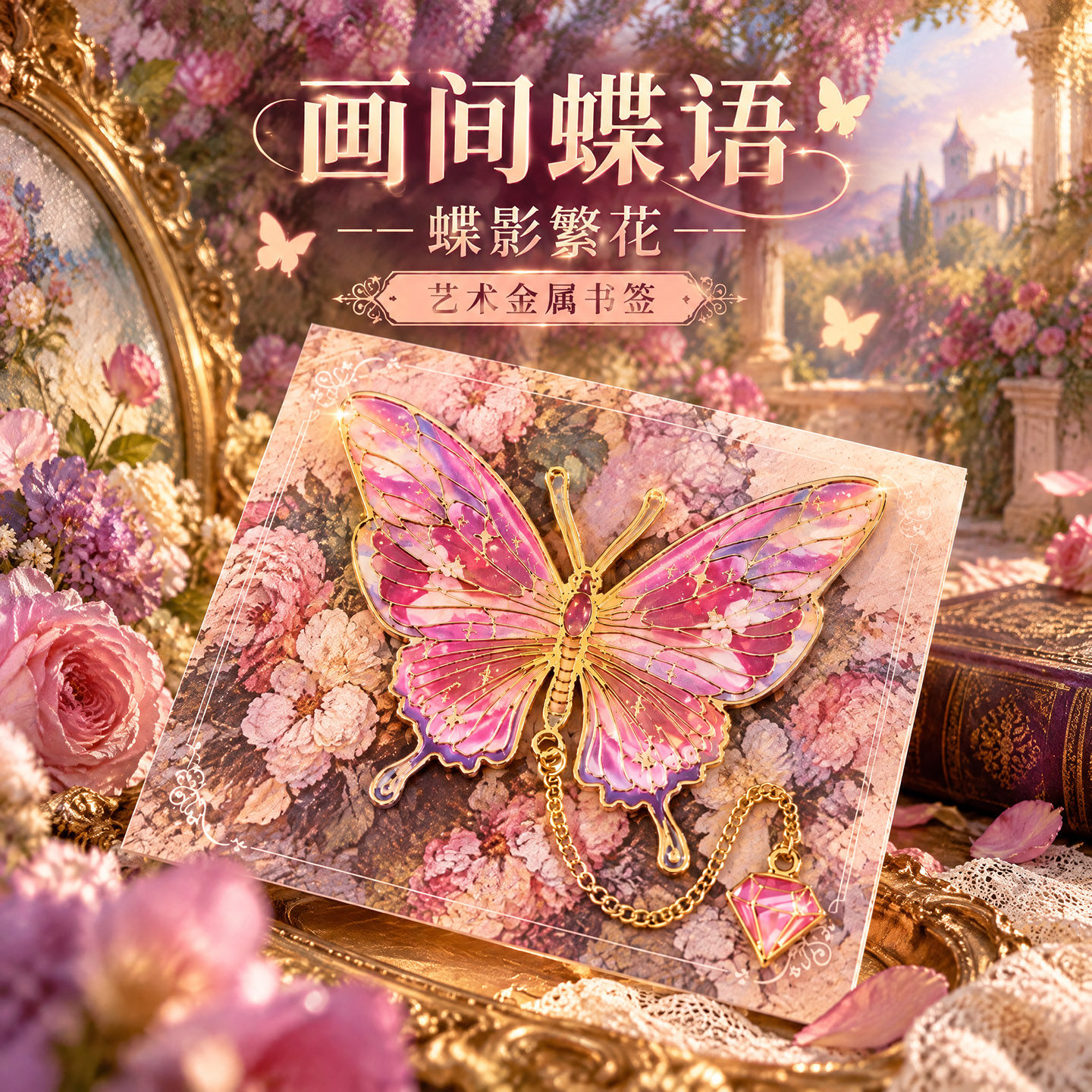 高颜值蝴蝶金属书签好看漂亮精致的复古典中国风高级感档流苏儿童送老师奖励学生礼品初中生创意文创生日礼物