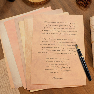 高颜值做旧欧式复古a4信纸空白加厚古风简约可打印手写信信签纸信笺高级感ins风创意素材浪漫情书送男友女生