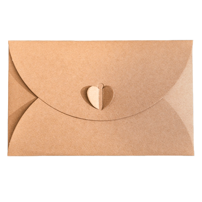 日式牛皮纸爱心信封情侣情书高级