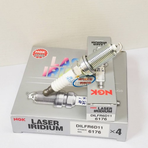 NGK双铱金火花塞 DILFR6D11 6176 4支装适用于丰田汉兰达锐志皇冠
