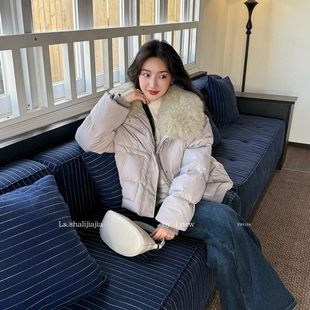 LS 休闲通勤白鸭绒短款羽绒服 广州十三行2025秋冬新品女装