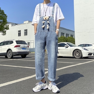 春夏小熊装饰牛仔背带裤 -BD50- p75图片