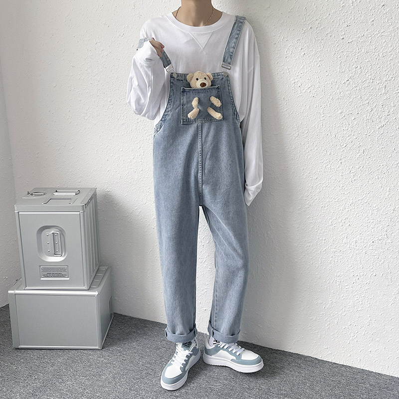春夏男女破洞背带裤连体裤712-BD50P75,男装牛仔裤,星座712