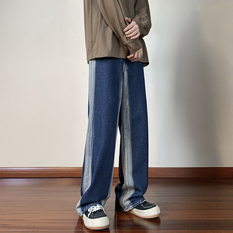 B269--N330P58欧美高街vibe风裤子ins潮流美式渐变牛仔裤,男装牛仔裤,星座712
