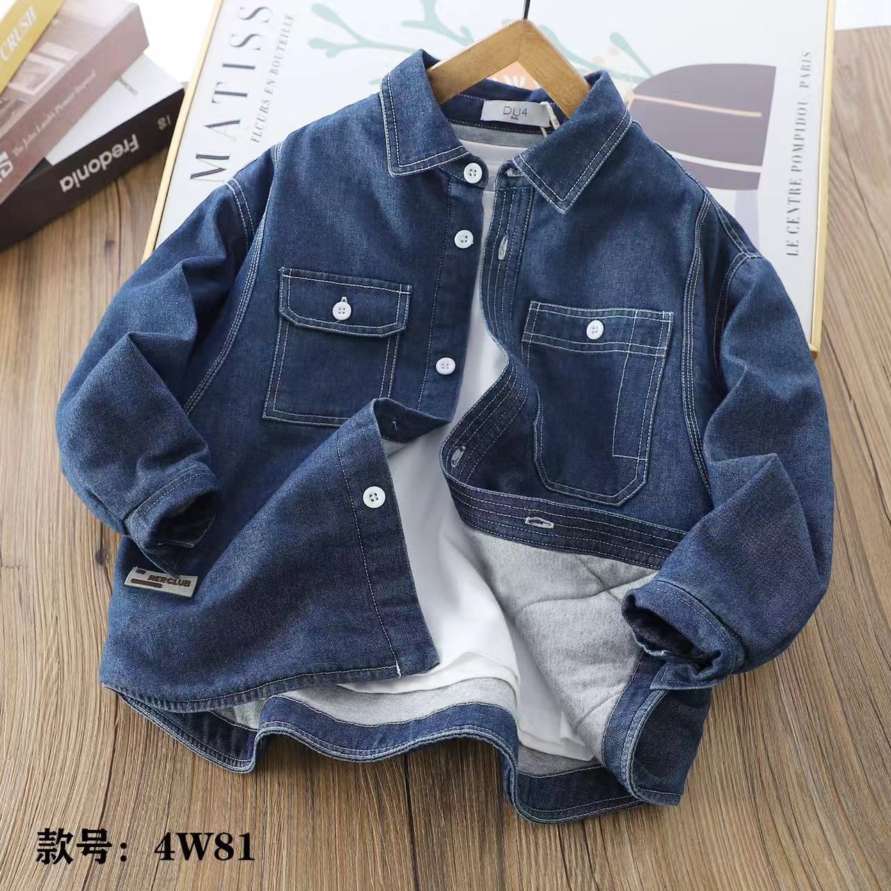 D07UA4W81夹棉牛仔外套