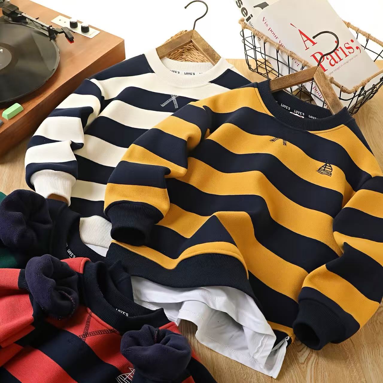 YR25LVS1121假两件加绒卫衣