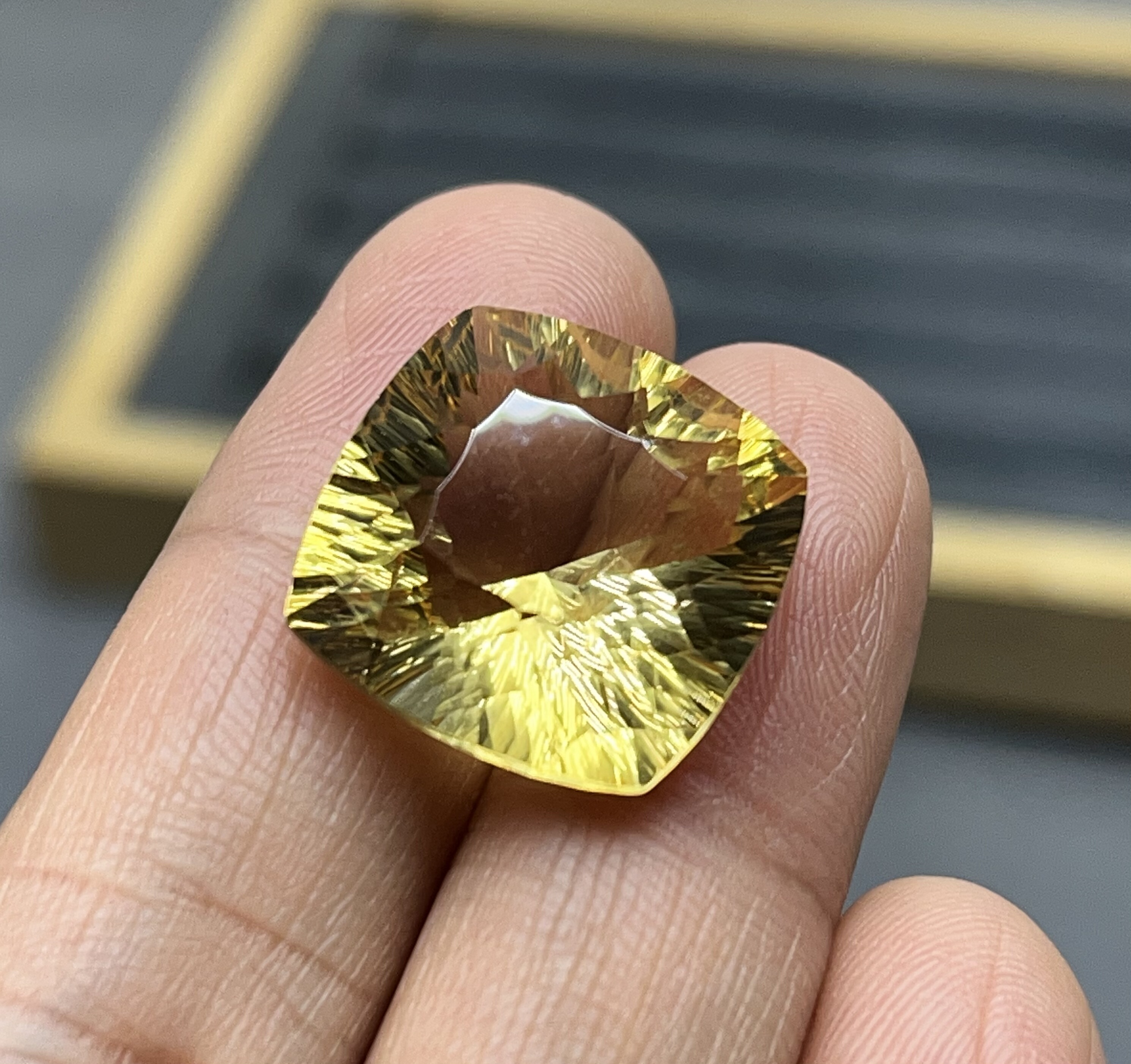 天然黄水晶裸石戒面镶嵌天然巴西黄水晶裸石戒面方形宝石戒指吊坠