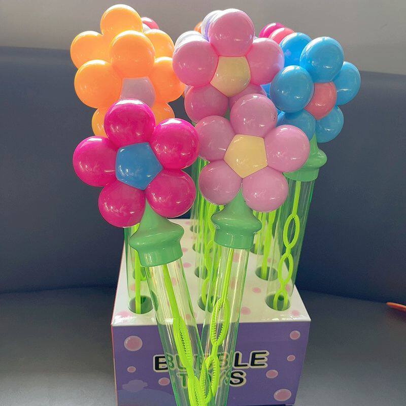 花朵泡泡棒卡通手持大号儿童吹泡泡玩具樱花泡泡棒网红拍照道具