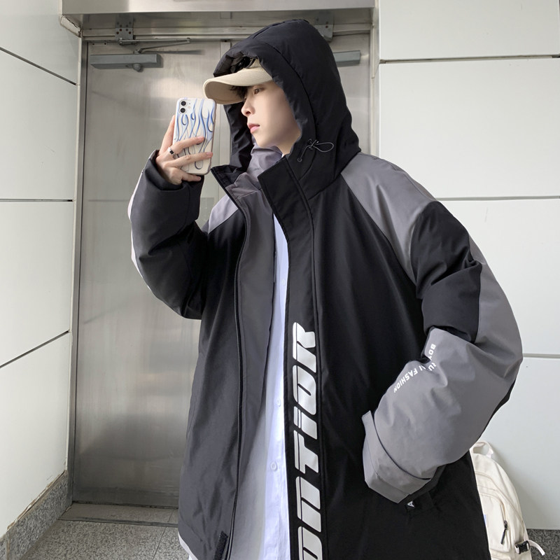 3冬季男士宽松棉衣羽绒棉连帽大码棉袄XZ405-1-Y08,男装棉衣,星座405-1