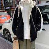 3男连帽宽松加绒棉服外套大码麂皮绒加厚棉袄XZ405-1-Y06，男装棉衣，星座405-1